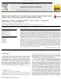 Cover page: Radiocarbon evidence for decomposition of aged organic matter in the vadose zone as the main source of speleothem carbon