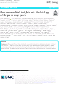 Cover page: Genome-enabled insights into the biology of thrips as crop pests