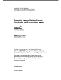 Cover page: Expanding Usage Of Cellular Phones: User Profile And Transportation Issues