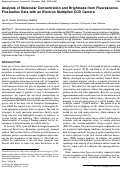 Cover page: Analysis of Molecular Concentration and Brightness from Fluorescence Fluctuation Data with an Electron Multiplied CCD Camera
