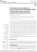 Cover page: A Paradoxical Correlation of Cancer-Associated Fibroblasts With Survival Outcomes in B-Cell Lymphomas and Carcinomas