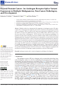 Cover page: Beyond Prostate Cancer: An Androgen Receptor Splice Variant Expression in Multiple Malignancies, Non-Cancer Pathologies, and Development