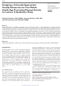 Cover page: Designing a Culturally Appropriate Visually Enhanced Low-Text Mobile Health App Promoting Physical Activity for Latinos