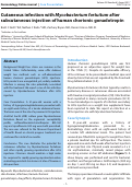 Cover page: Cutaneous infection with Mycobacterium fortuitum after subcutaneous injection of human chorionic gonadotropin