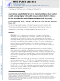 Cover page: Agricultural wealth better predicts mental wellbeing than market wealth among highly vulnerable households in Haiti: Evidence for the benefits of a multidimensional approach to poverty