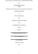 Cover page: Survey Analysis of Consumer Actions At - and Post-Purchase of Wine