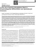 Cover page: The role of tyrosine phosphatase Shp2 in spermatogonial differentiation and spermatocyte meiosis.