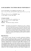 Cover page: Localizing Vector Field Topology