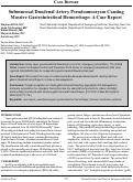 Cover page: Submucosal Duodenal Artery Pseudoaneurysm Causing Massive Gastrointestinal Hemorrhage: A Case Report