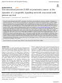 Cover page: Yes-associated protein (YAP) in pancreatic cancer: at the epicenter of a targetable signaling network associated with patient survival