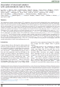 Cover page: Association of structural variation with cardiometabolic traits in Finns