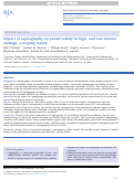 Cover page: Impact of capnography on patient safety in high- and low-income settings: a scoping review