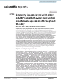 Cover page: Empathy is associated with older adults’ social behaviors and verbal emotional expressions throughout the day