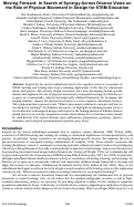 Cover page: Moving forward: In search of synergy across diverse views on the role of physical movement in design for stem education