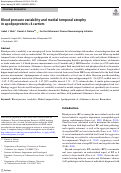 Cover page: Blood pressure variability and medial temporal atrophy in apolipoprotein ϵ4 carriers