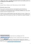 Cover page: “Allergic to the Region”: A Population-Based Study of the Diversity of Health Experiences in the Industrial Zone of Marseille, France