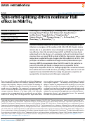 Cover page: Spin-orbit-splitting-driven nonlinear Hall effect in NbIrTe4