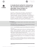 Cover page: A standardised method for interpreting the association between mutations and phenotypic drug resistance in Mycobacterium tuberculosis