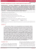 Cover page: Somatic mutations in early onset luminal breast cancer