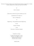 Cover page: Advances in the Use of Microdata for Modeling Urban Systems: Application to Causal Analysis, Regional Forecasting, and Population Synthesis