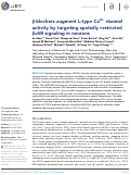 Cover page: β-blockers augment L-type Ca2+ channel activity by targeting spatially restricted β2AR signaling in neurons