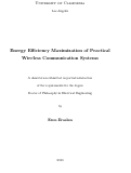 Cover page: Energy Efficiency Maximization of Practical Wireless Communication Systems