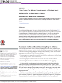 Cover page: The Case for Mass Treatment of Intestinal Helminths in Endemic Areas