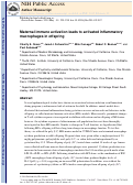 Cover page: Maternal immune activation leads to activated inflammatory macrophages in offspring