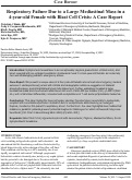 Cover page: Respiratory Failure Due to a Large Mediastinal Mass in a 4-year-old Female with Blast Cell Crisis: A Case Report