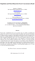 Cover page of Regulation and Moral Hazard in Forest Concessions in Brazil