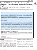 Cover page: Expanded HIV Testing in Low-Prevalence, High-Income Countries: A Cost-Effectiveness Analysis for the United Kingdom