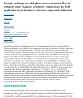 Cover page: Isotopic exchange on solid‐phase micro extraction fiber in sediment under stagnant conditions: Implications for field application of performance reference compound calibration