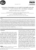 Cover page: Attenuation of hyperalgesia in a rat model of neuropathic pain after intrathecal pre- or post-treatment with a neurokinin-1 antagonist