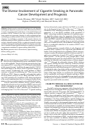 Cover page: The Diverse Involvement of Cigarette Smoking in Pancreatic Cancer Development and Prognosis.