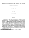 Cover page: Market Entry and Structure under Uncertain and Disparate Market Expectations.