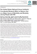 Cover page: The United States National Cancer Institute’s Coordinated Research Effort on Tobacco Use as a Major Cause of Morbidity and Mortality among People with HIV