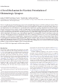Cover page: A Novel Mechanism for Nicotinic Potentiation of Glutamatergic Synapses