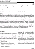 Cover page: Correlates of Undiagnosed Hypertension Among Chinese and Korean American Immigrants