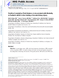 Cover page: Positive Cumulative Fluid Balance Is Associated With Mortality in Pediatric Acute Respiratory Distress Syndrome in the Setting of Acute Kidney Injury.