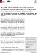 Cover page: The Candida albicans reference strain SC5314 contains a rare, dominant allele of the transcription factor Rob1 that modulates filamentation, biofilm formation, and oral commensalism.