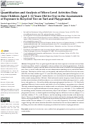 Cover page: Quantification and Analysis of Micro-Level Activities Data from Children Aged 1-12 Years Old for Use in the Assessments of Exposure to Recycled Tire on Turf and Playgrounds.