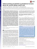 Cover page: Global warming precipitation accumulation increases above the current-climate cutoff scale