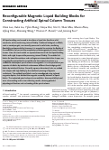 Cover page: Reconfigurable Magnetic Liquid Building Blocks for Constructing Artificial Spinal Column Tissues