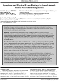 Cover page: Symptoms and Physical Exam Findings in Sexual Assault-related Non-fatal Strangulation