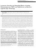 Cover page: Locomotor Stimulant and Rewarding Effects of Inhaling Methamphetamine, MDPV, and Mephedrone via Electronic Cigarette-Type Technology