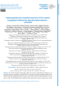 Cover page: Heterogeneity and chemical reactivity of the remote troposphere defined by aircraft measurements – corrected