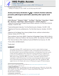 Cover page: Acute post-injury blockade of α2δ-1 calcium channel subunits prevents pathological autonomic plasticity after spinal cord injury