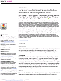 Cover page: Long-term medical imaging use in children with central nervous system tumors