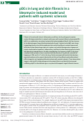 Cover page: pDCs in lung and skin fibrosis in a bleomycin-induced model and patients with systemic sclerosis