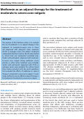 Cover page: Metformin as an adjunct therapy for the treatment of moderate to severe acne vulgaris